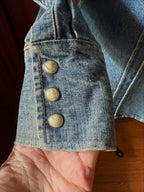 Denim shirt with quilted loons