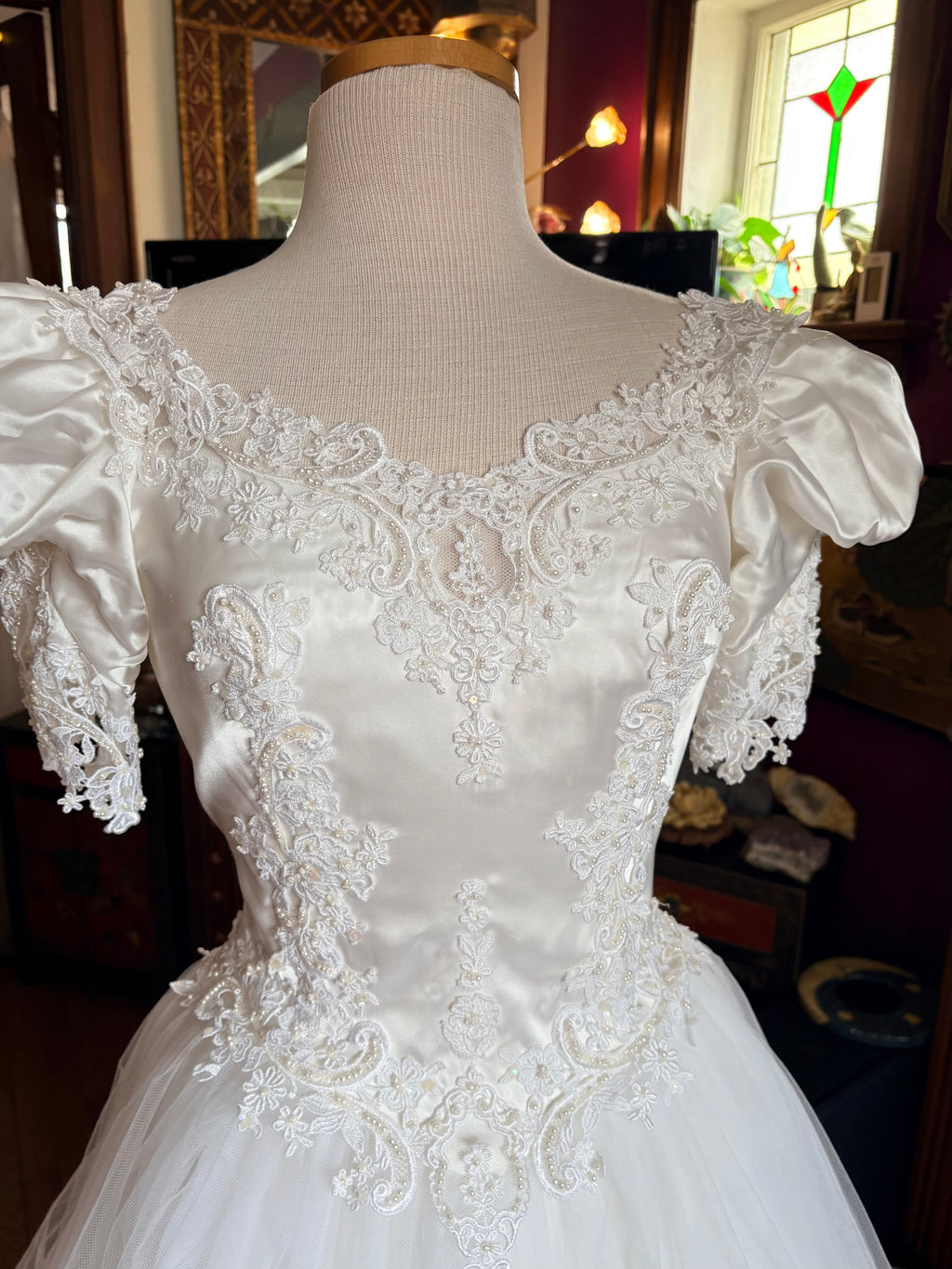 Vintage Tulle Wedding Gown
