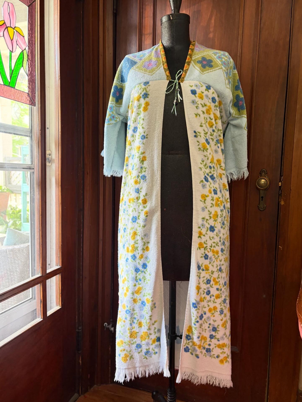 Cornflower Garden towel robe
