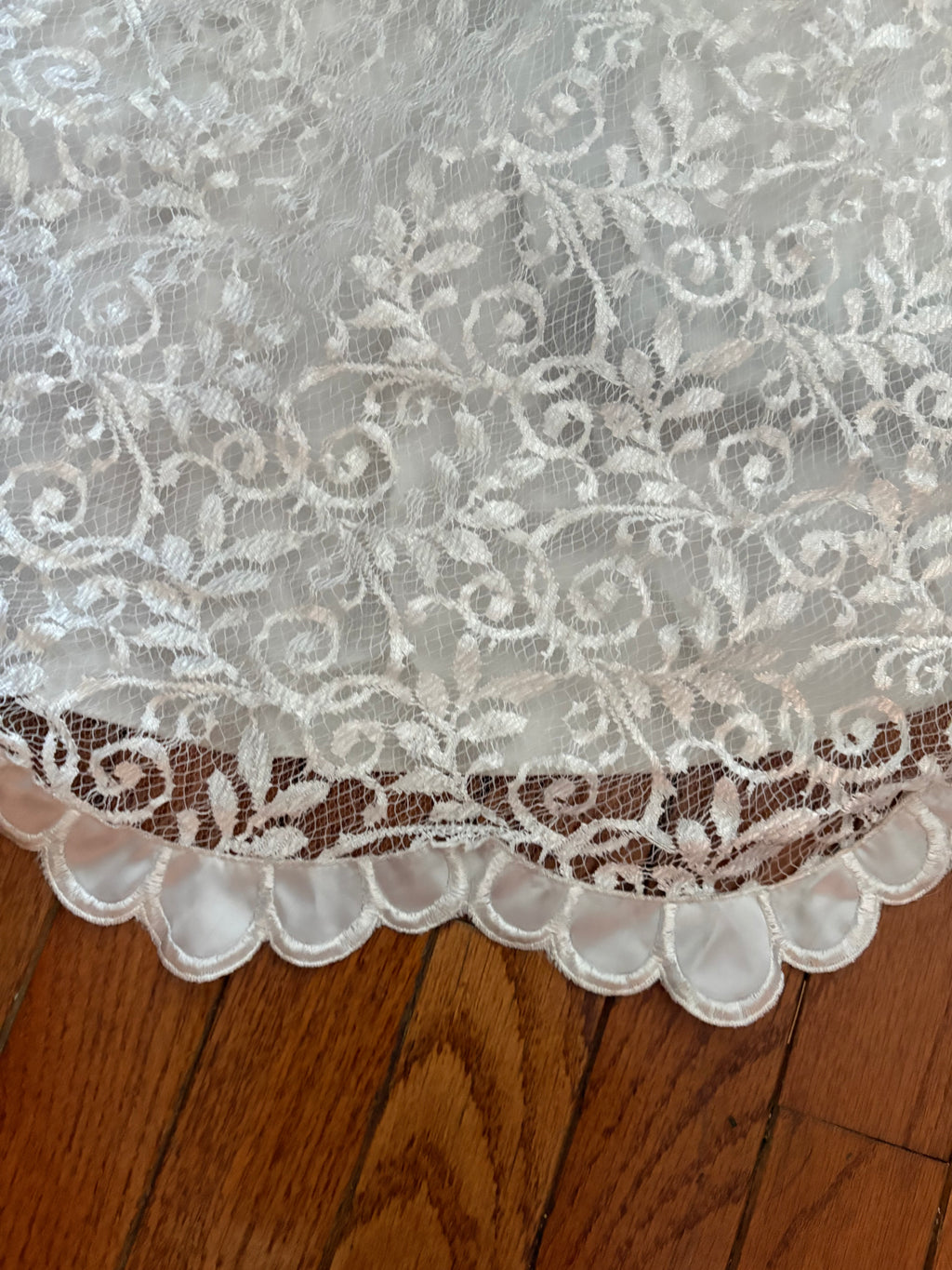 Vintage lace wedding gown