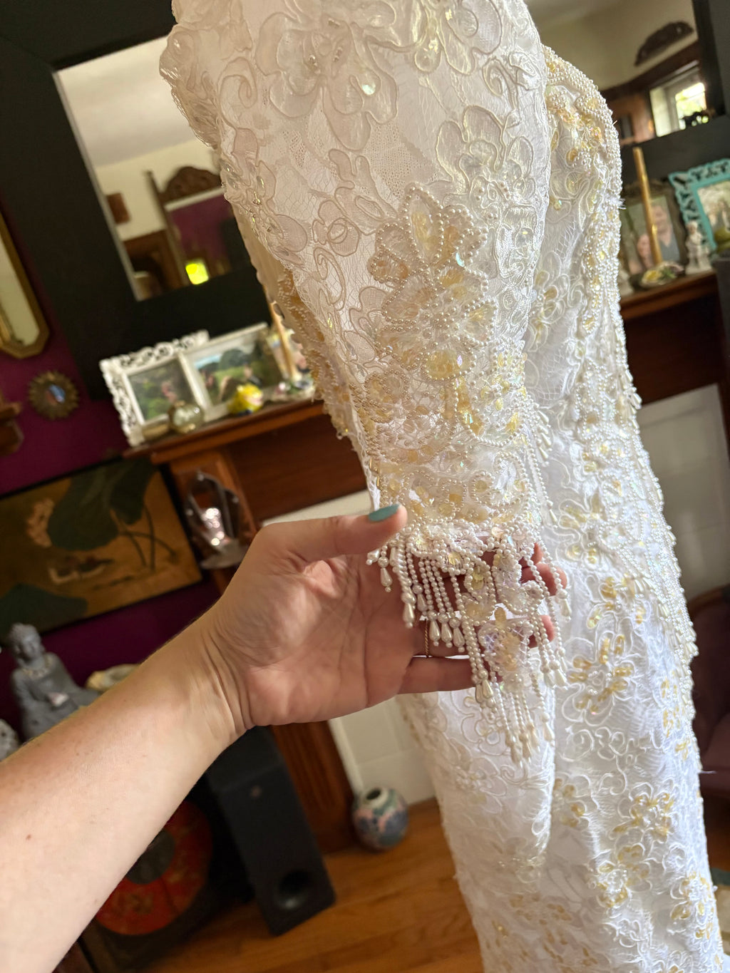 Vintage 80’s Mermaid Wedding Gown