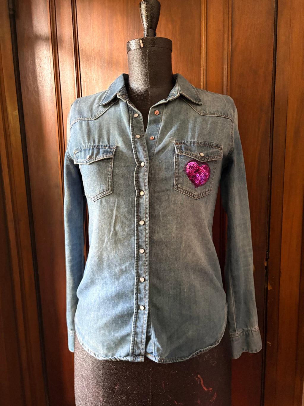 Groovy Heart Denim Shirt