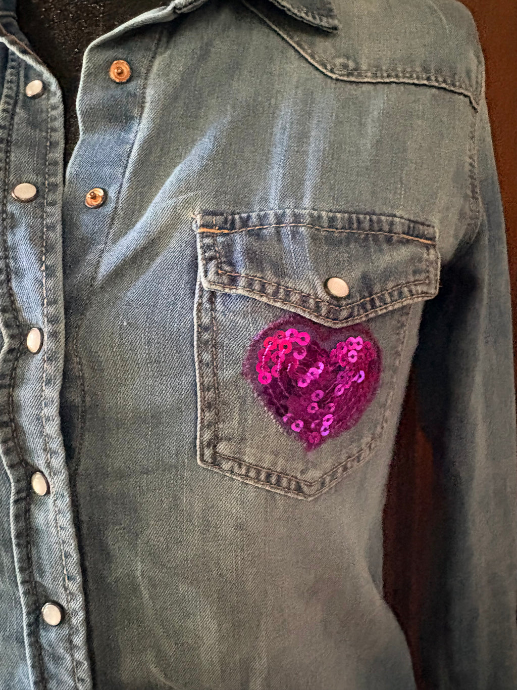 Groovy Heart Denim Shirt