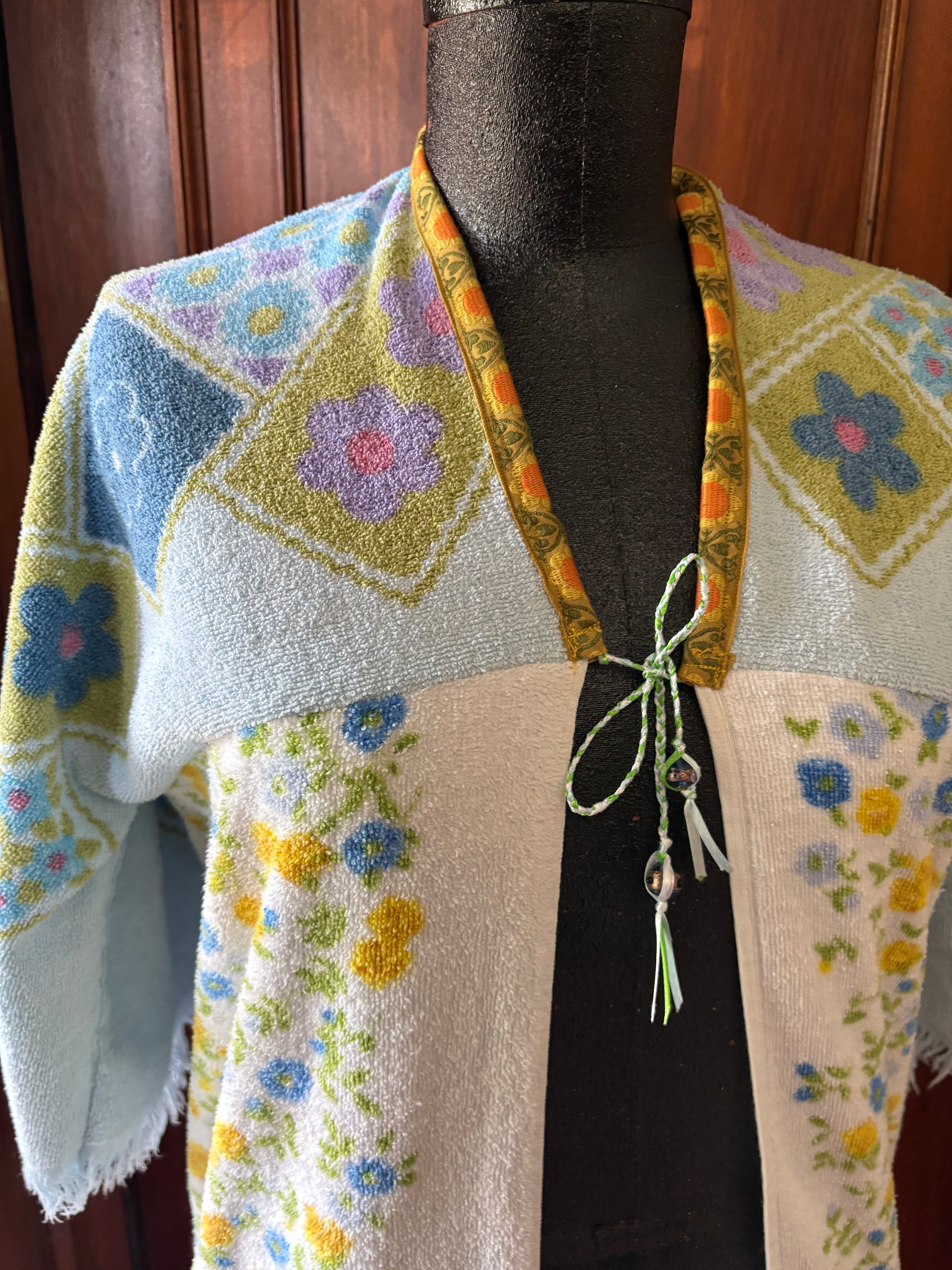 Cornflower Garden towel robe