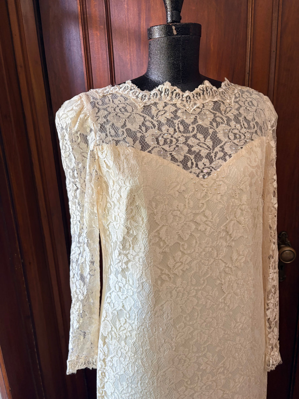 Vintage Lace Drop Waist wedding gown