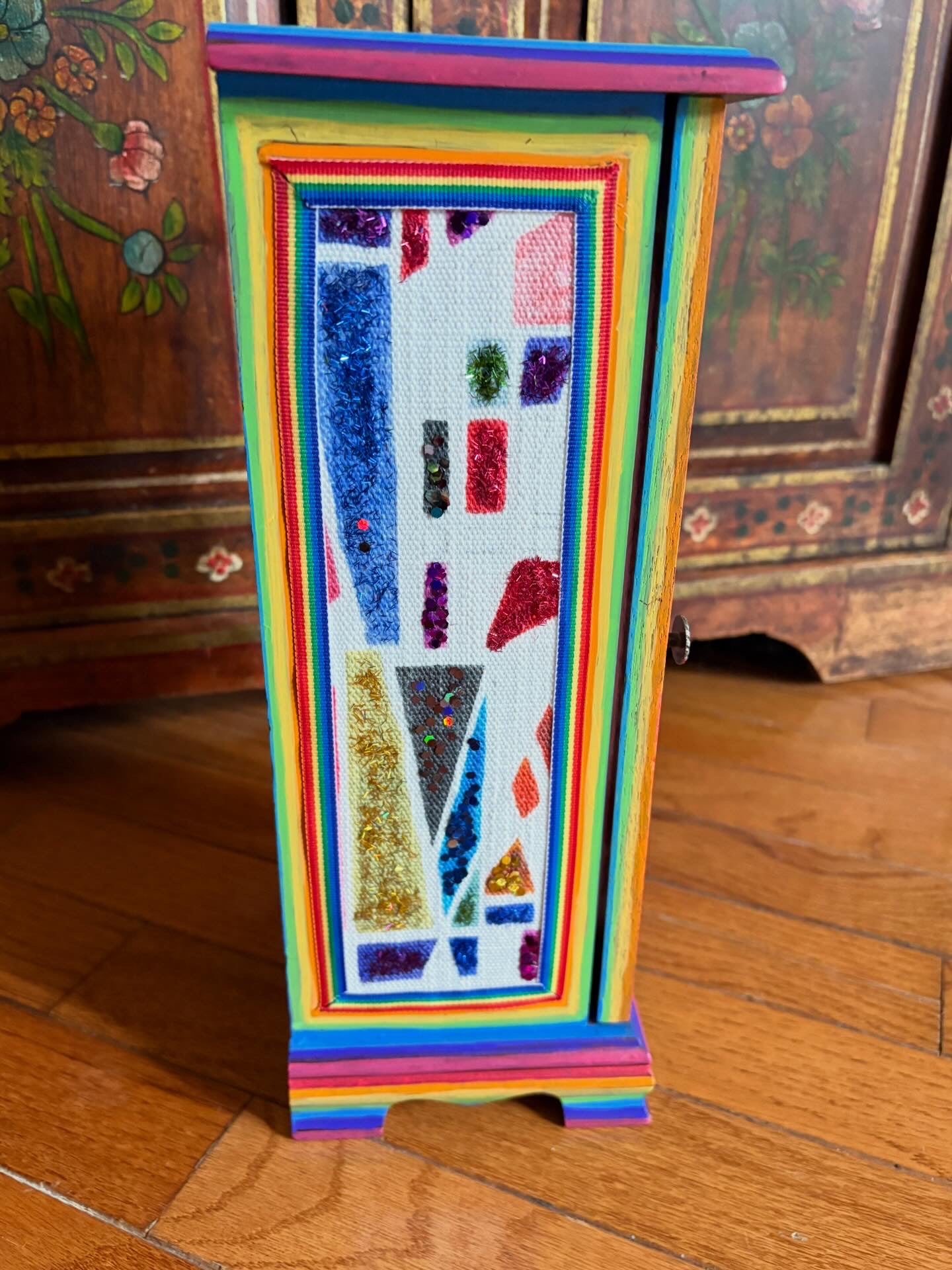 Rainbow sparkle jewelry box