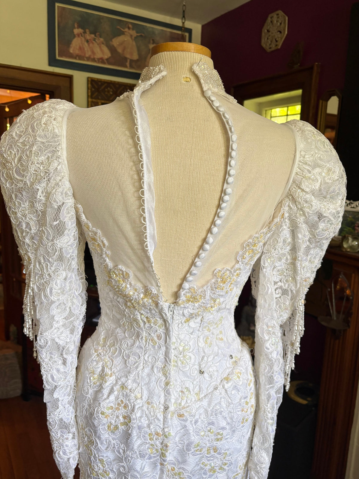Vintage 80’s Mermaid Wedding Gown