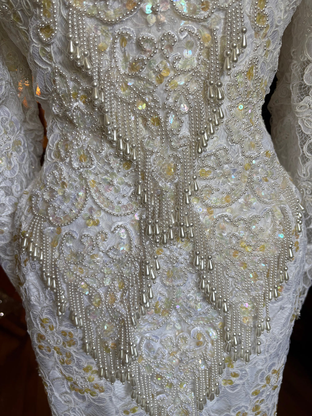 Vintage 80’s Mermaid Wedding Gown