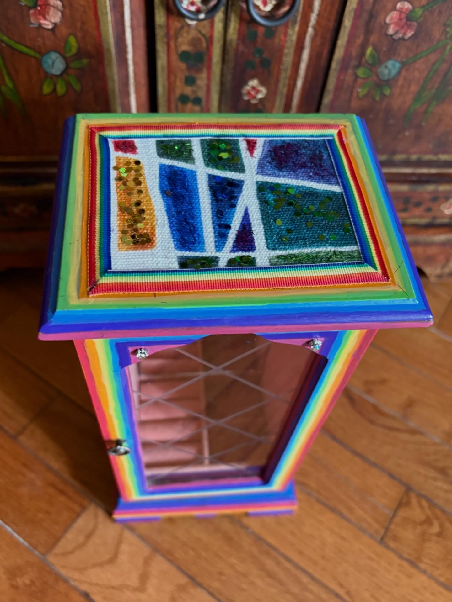 Rainbow sparkle jewelry box
