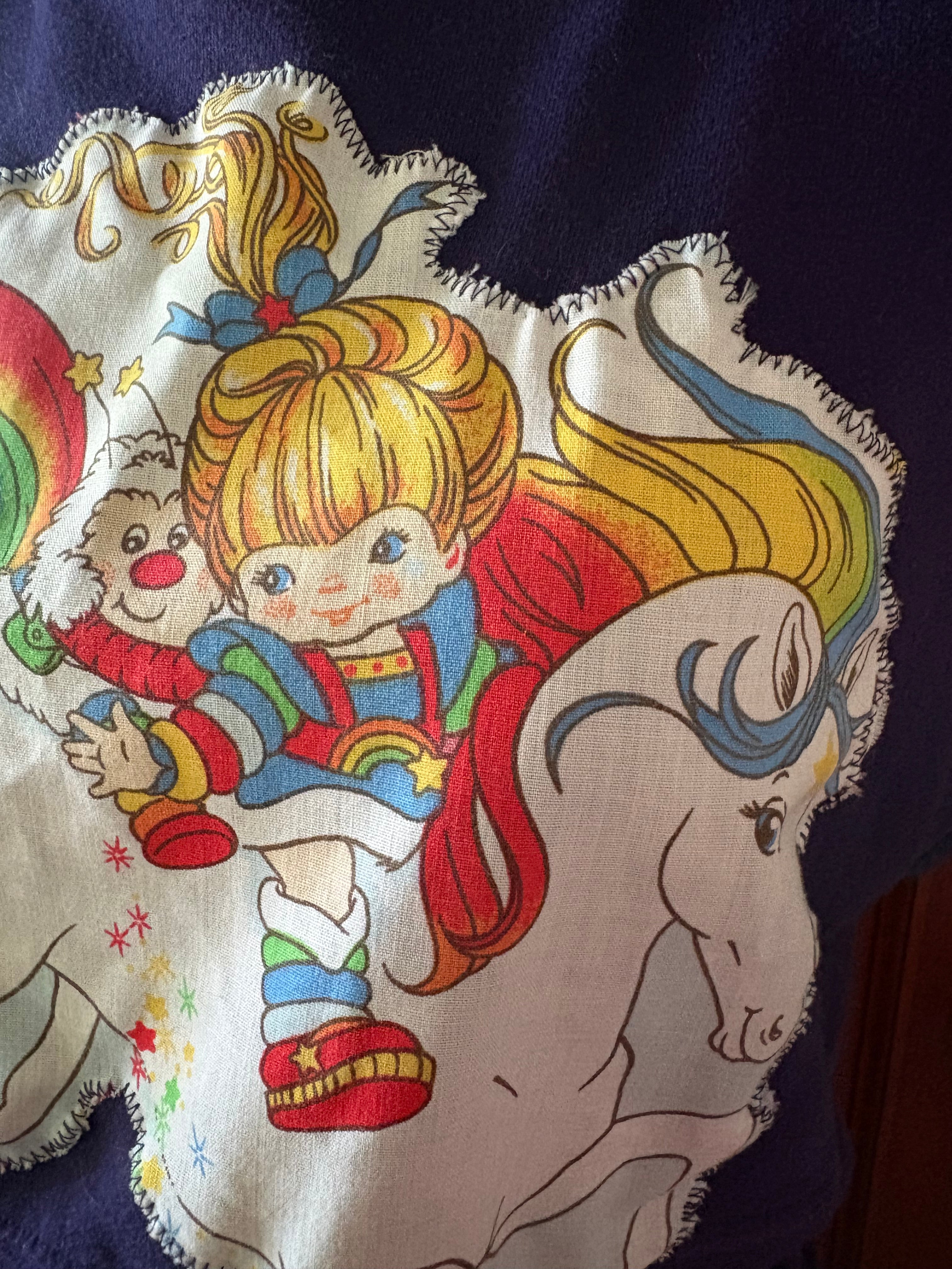 Rainbow Brite cap sleeve sweatshirt