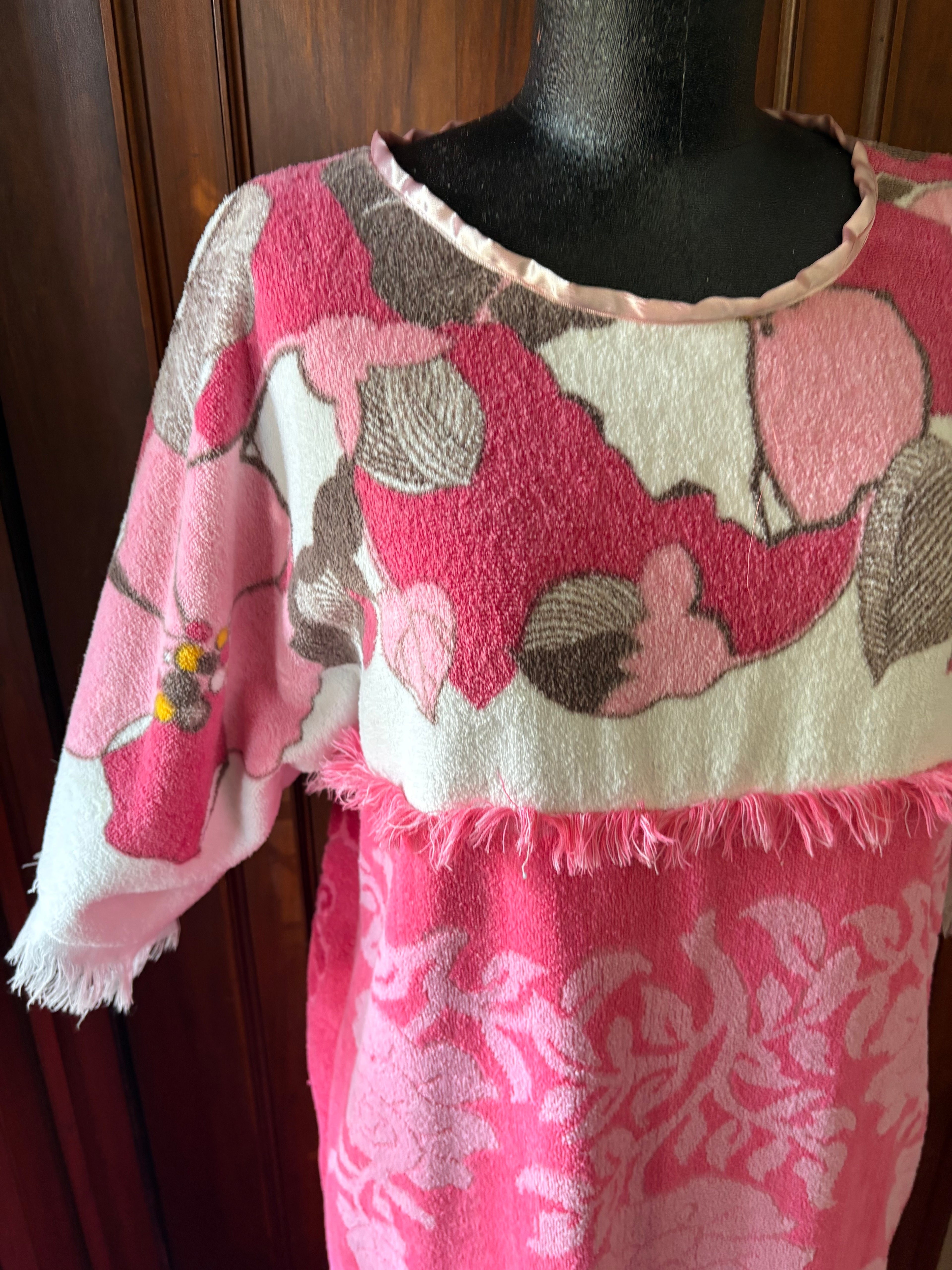 Pink Garden towel dress