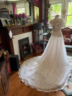 Vintage lace wedding gown