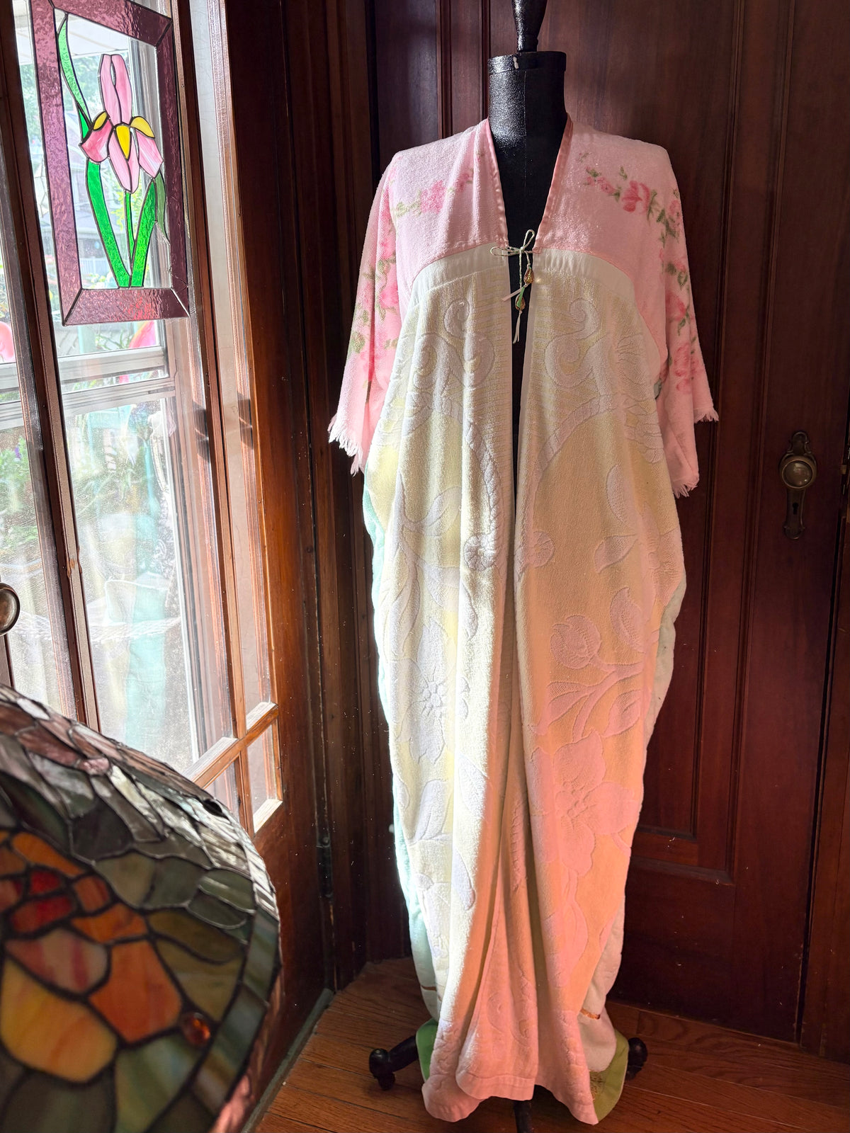 Pastel Peony towel caftan