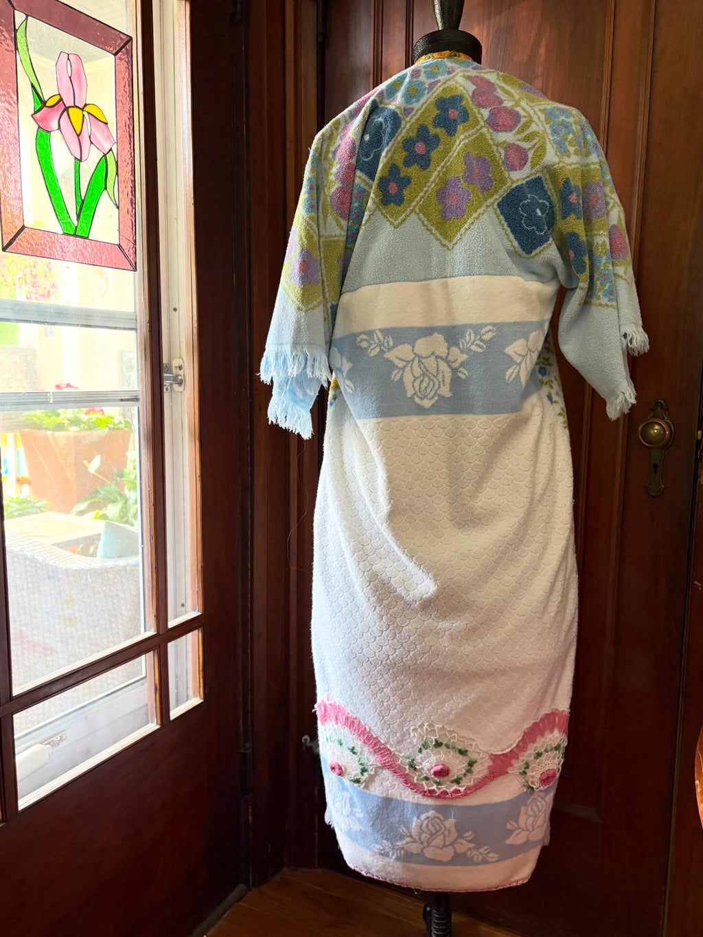 Cornflower Garden towel robe