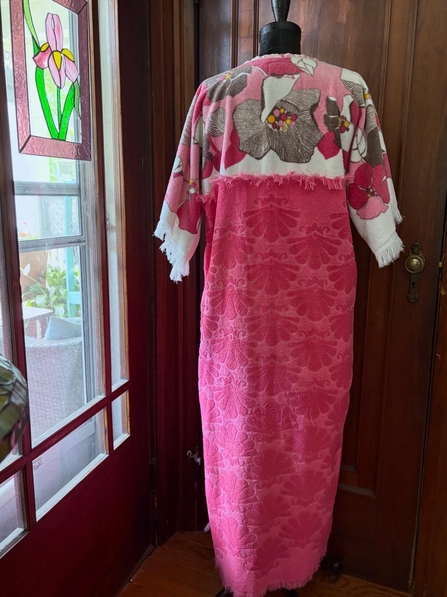 Pink Garden towel dress