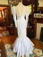 Vintage 80’s Mermaid Wedding Gown