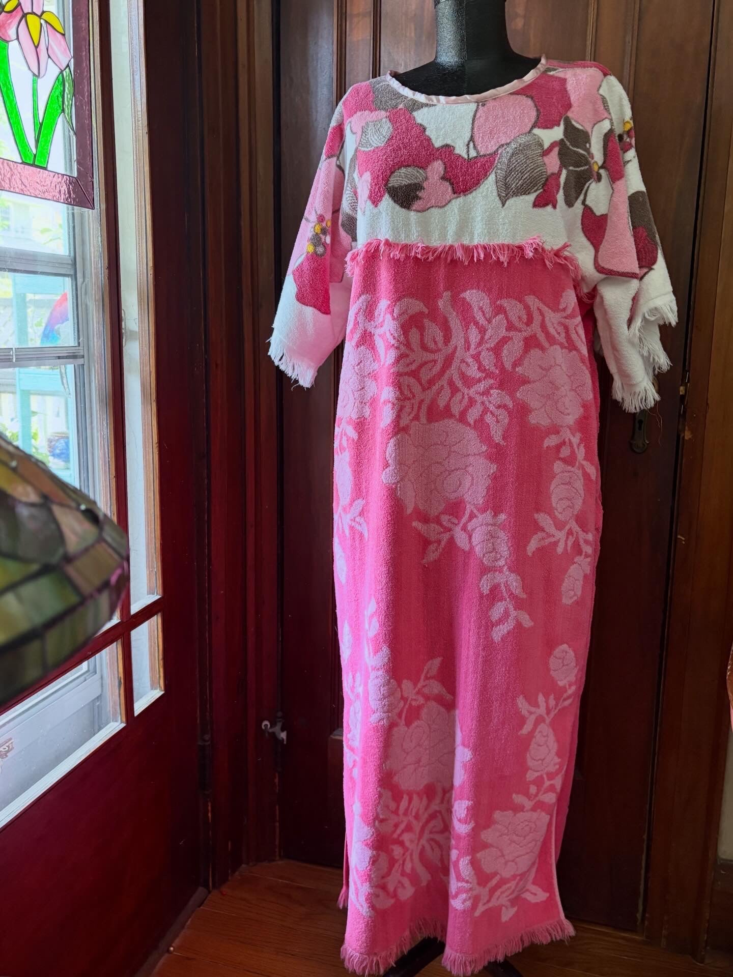 Pink Garden towel dress