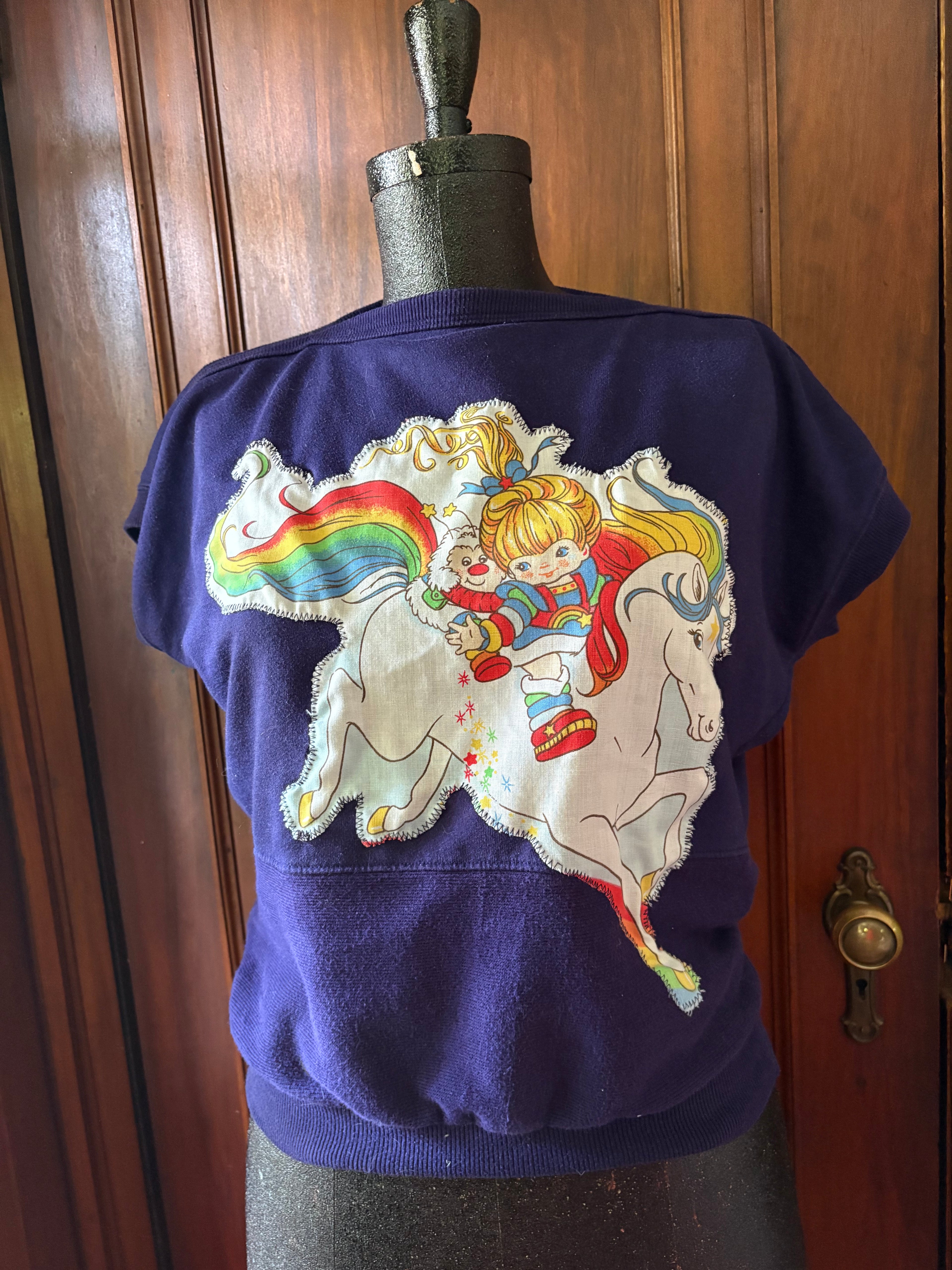 Rainbow Brite cap sleeve sweatshirt