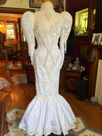 Vintage 80’s Mermaid Wedding Gown