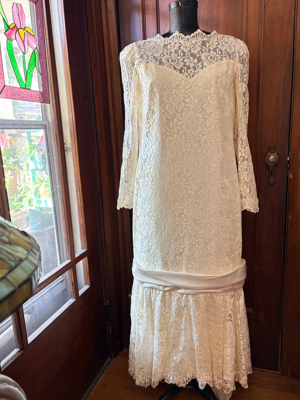 Vintage Lace Drop Waist wedding gown