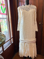 Vintage Lace Drop Waist wedding gown