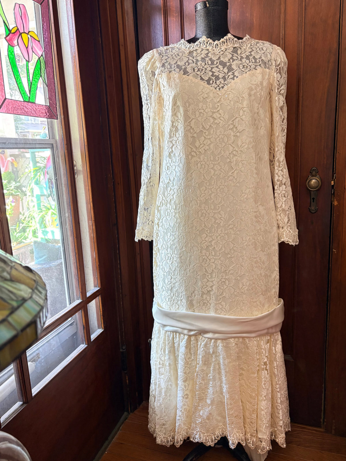 Vintage Lace Drop Waist wedding gown
