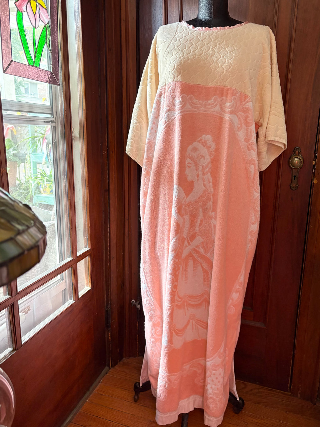 Swan Cameo towel caftan