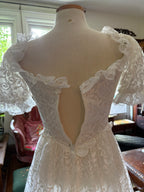 Vintage lace wedding gown