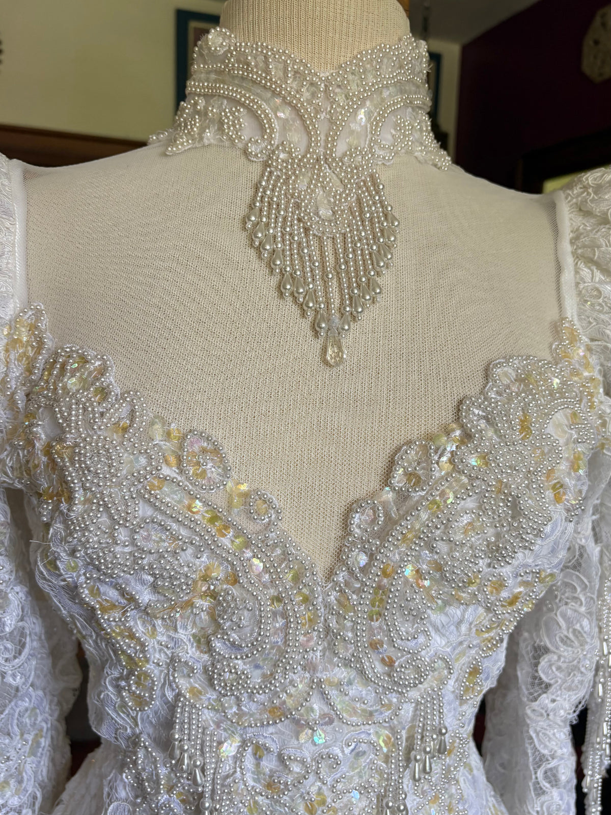 Vintage 80’s Mermaid Wedding Gown