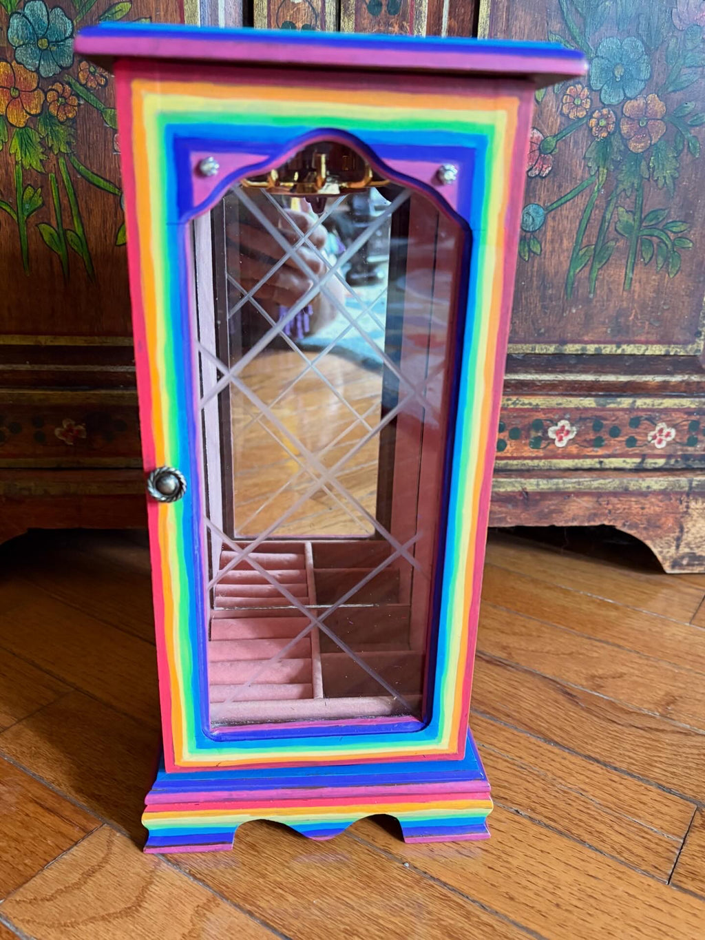 Rainbow sparkle jewelry box