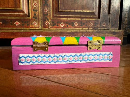 Colourful cottage jewelry box