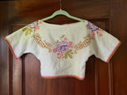 Floral embroidered baby top