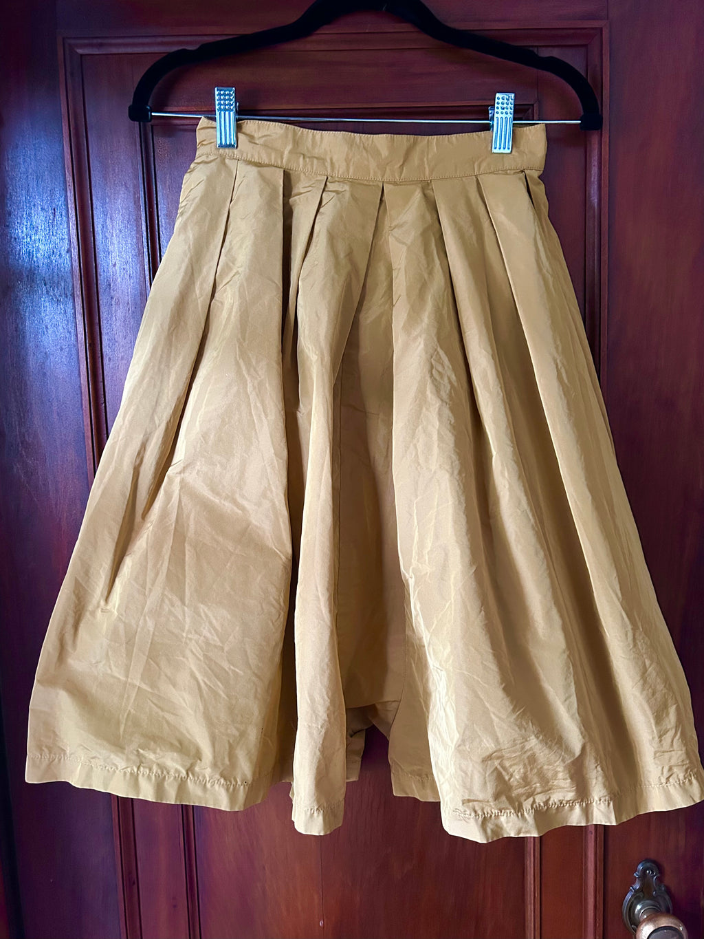 Flared Taffeta Shorts