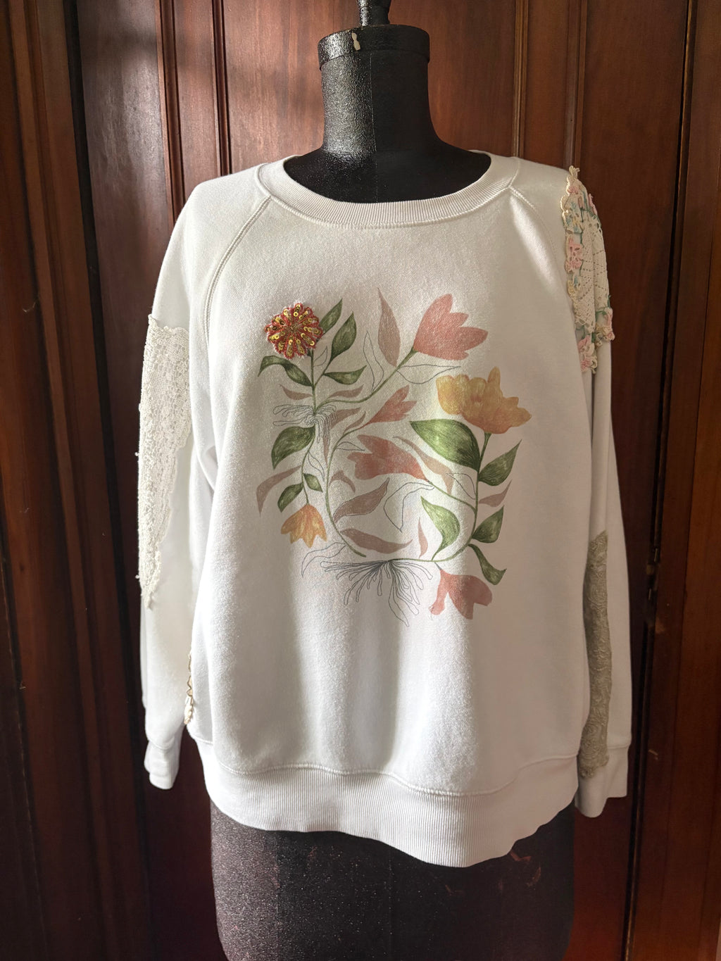 Crochet Garden Sweatshirt