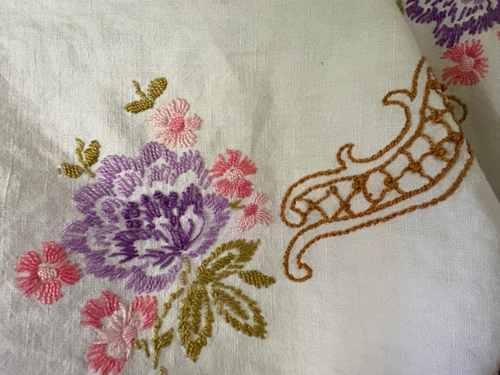 Floral embroidered baby top