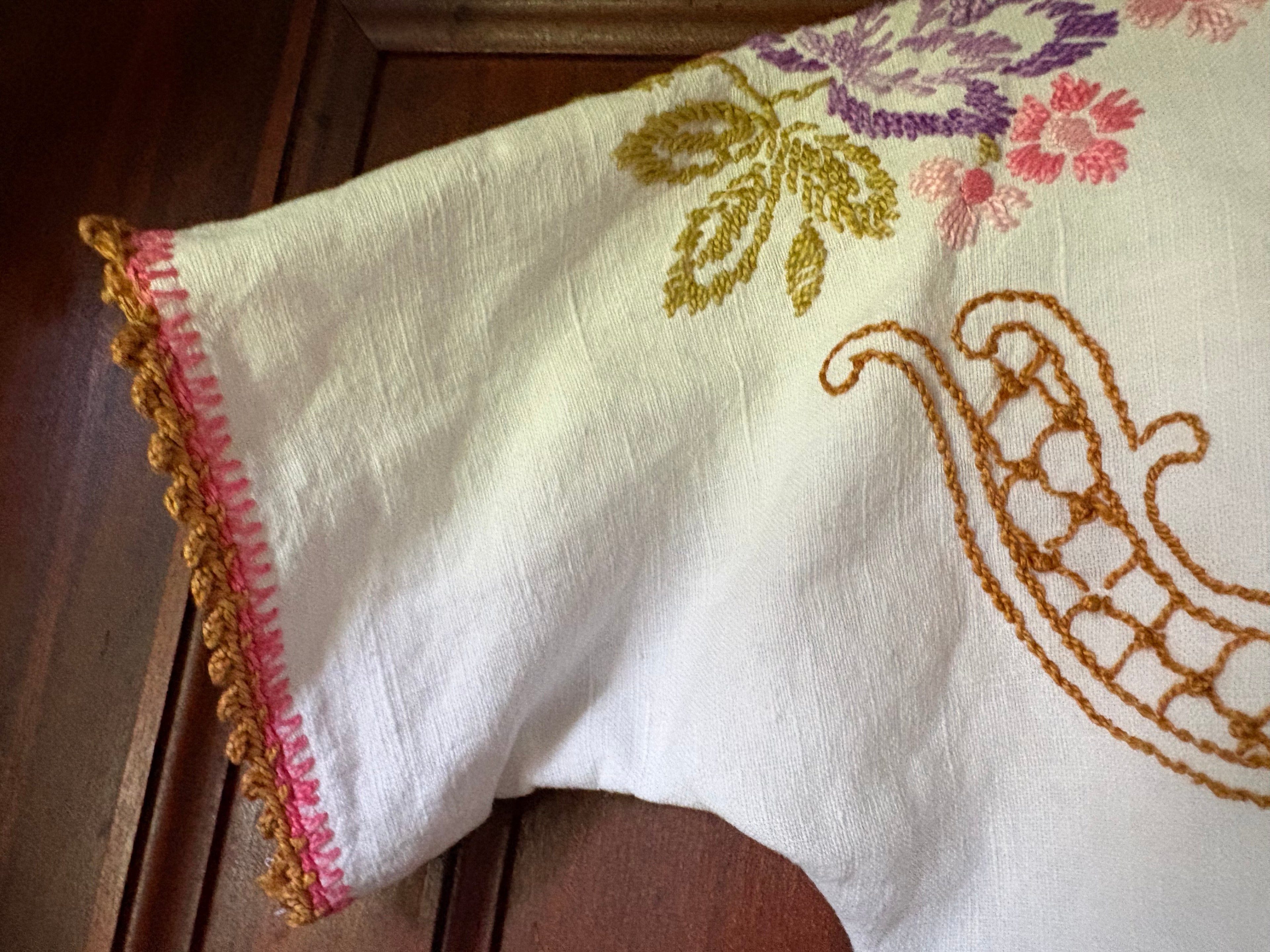Floral embroidered baby top