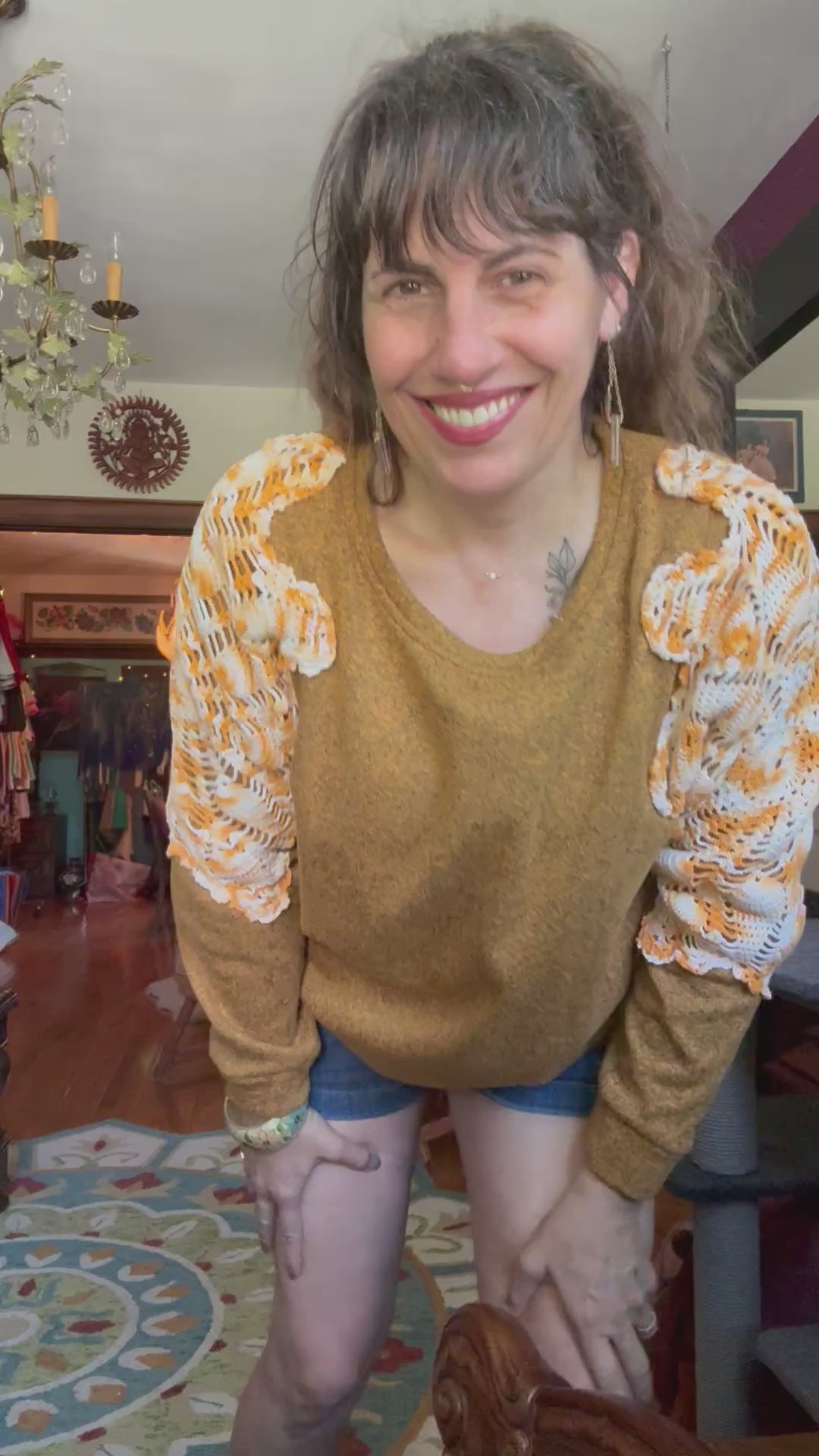 Crochet All Day sweatshirt