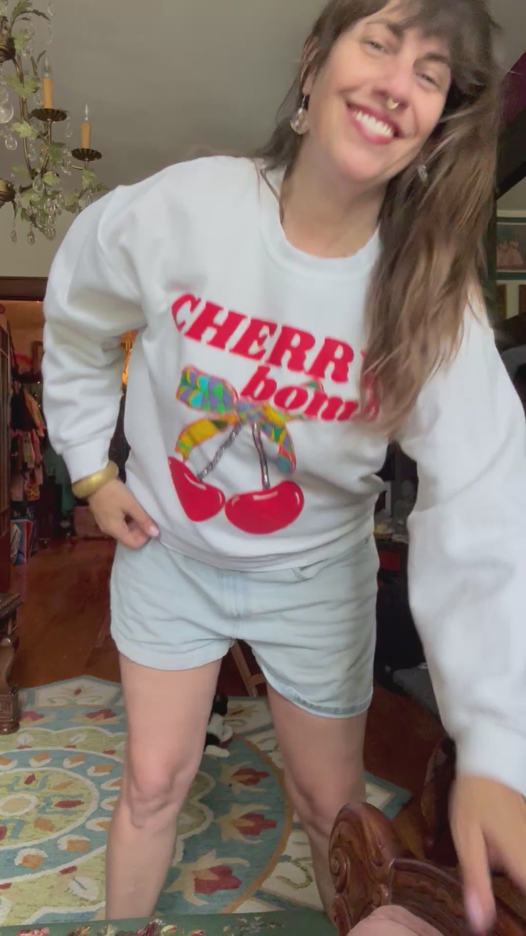 Cherry bomb sweatshirt