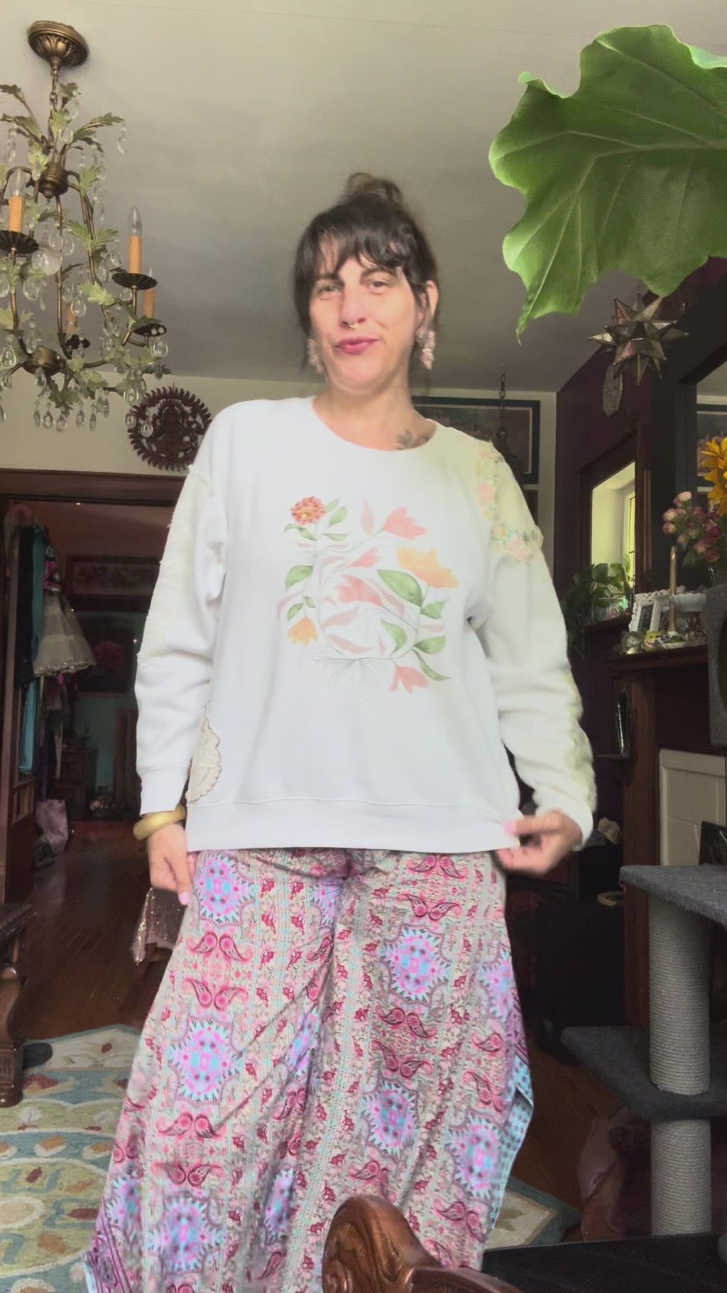 Crochet Garden Sweatshirt